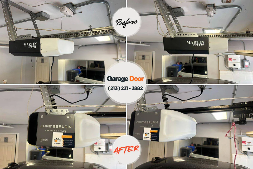 Before and after: garage door repair Gastonville, PA